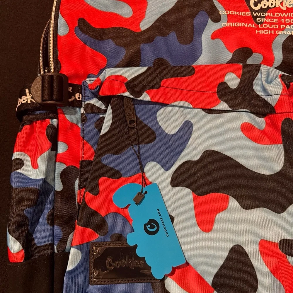 Cookies Smell Proof Off The Grid‎ Backpack Blue Camo Pattern